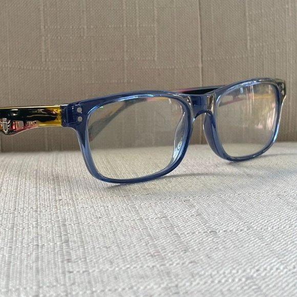 Zenni Optical Eyeglasses Frame Blue Multi Color Glasses Frame Unisex - Picture 1 of 12